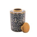 Ver imagem 4 de Potiche Decorativo Porcelana Azul/Branco 18X28Cm