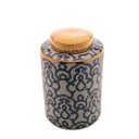 Ver imagem 2 de Potiche Decorativo Porcelana Azul/Branco 18X28Cm