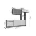 Ver imagem 2 de Cozinha Modulada Completa Versalis 6 Peças (2aéreos+2balcões+1torrequente+1complemento) C6p191