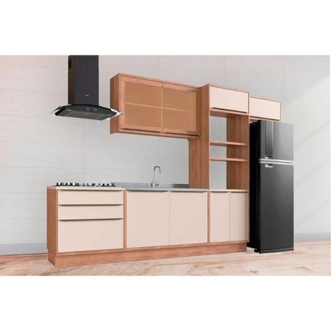 Cozinha Modulada Completa Versalis 6 Peças (2aéreos+2balcões+1torrequente+1complemento) C6p191