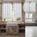 Ver imagem 7 de Cortina Valência 2,60x1,50 Tecido/Renda Cozinha - Branca