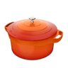 Panela Caçarola Le Cook com Revestimento Cerâmico Laranja 24cm Lc1803 - 1