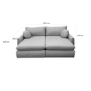 Ver imagem 2 de Sofá Cama Amaranto 230cm em Linho 4 Lugares Retrátil Innove Cor Gelo