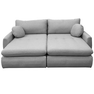 Sofá Cama Amaranto 230cm em Linho 4 Lugares Retrátil Innove Cor Gelo