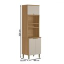 Ver imagem 3 de Torre Quente Route 3 Portas 100% Mdf Jequitibá/off White Fosco - Pnr Móveis