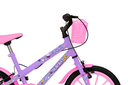 Ver imagem 2 de Bicicleta Aurora Fest, Aro 16, com Freios V-Brake, com Rodas de Apoio, Capa Corrente e Cestinha Lilá