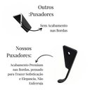 Ver imagem 4 de Kit 30 Puxador Wave Cava para Porta Gaveta de Alumínio 200mm - Preto