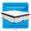 Ver imagem 5 de Cama Box Baú King Size Bipartida Serenelife - Corano Branco
