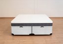 Ver imagem 3 de Cama Box Baú King Size Bipartida Serenelife - Corano Branco