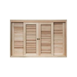 Veneziana Correr Madeira Eucalipto 1,00x1,20 Cx14cm Frainer - 1