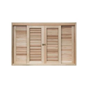 Veneziana Correr Madeira Eucalipto 1,00x1,20 Cx14cm Frainer