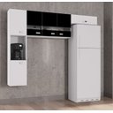 Ver imagem 1 de Cozinha Compacta Suspensa Júlia 01 Peça Branco Preto Poquema