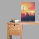 Ver imagem 2 de Quadro Decorativo Abstrato - Silhuetas Urbanas - 30x45cm