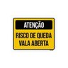 Kit 3 Placas Atenção Risco Queda Vala Aberta - 1