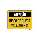 Ver imagem 1 de Kit 3 Placas Atenção Risco Queda Vala Aberta