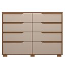 Ver imagem 4 de Cômoda Georgia 8 Gavetas Carvalho Fendi Moval