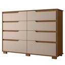 Ver imagem 1 de Cômoda Georgia 8 Gavetas Carvalho Fendi Moval