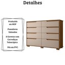 Ver imagem 3 de Cômoda Georgia 8 Gavetas Carvalho Fendi Moval