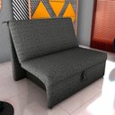 Ver imagem 1 de Sofá Cama Dominion 2 Lugares Reclinável 113cm Cinza