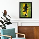 Ver imagem 1 de Quadro Arte Criança Jogando Futebol 45x34cm:moldura Preta