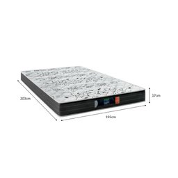 Cama Box King - Tecido Sintético Branco com Colchão Extra Firme D28-Suporta 80Kg - 5