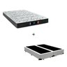 Cama Box King - Tecido Sintético Branco com Colchão Extra Firme D28-Suporta 80Kg - 1