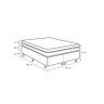 Cama Box King - Tecido Sintético Branco com Colchão Extra Firme D28-Suporta 80Kg - 4