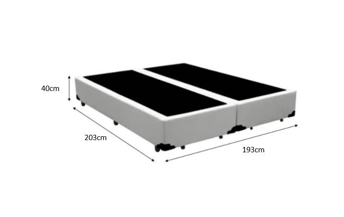 Cama Box King - Tecido Sintético Branco com Colchão Extra Firme D28-Suporta 80Kg - 6
