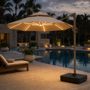 Ver imagem 4 de Ombrelone Moonlight LED 3m com Base - Marrom