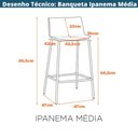 Ver imagem 7 de Kit 2 Banquetas Ipanema Média Fratini 86,50 cm (Altura) em Polipropileno Base em Aço Azul Sonho