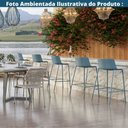 Ver imagem 6 de Kit 2 Banquetas Ipanema Média Fratini 86,50 cm (Altura) em Polipropileno Base em Aço Azul Sonho