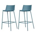 Ver imagem 1 de Kit 2 Banquetas Ipanema Média Fratini 86,50 cm (Altura) em Polipropileno Base em Aço Azul Sonho