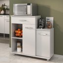 Ver imagem 6 de Armário de Cozinha Balcão Multiuso para Microondas Multimóveis Mp2189 Branco Branco