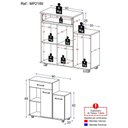 Ver imagem 4 de Armário de Cozinha Balcão Multiuso para Microondas Multimóveis Mp2189 Branco Branco
