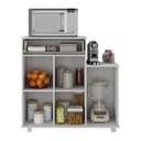 Ver imagem 3 de Armário de Cozinha Balcão Multiuso para Microondas Multimóveis Mp2189 Branco Branco