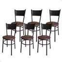 Ver imagem 1 de Conjunto 6 Cadeiras Pretas para Cozinha Viena Cor:marrom