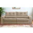 Ver imagem 1 de Sofá Retrátil e Reclinável 3 Lugares 2,30m com Molas Milão Suede Bege Mirra Decor