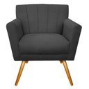 Ver imagem 6 de Kit Diva Recamier Vanessa 140cm Lado Direito e 02 Poltronas Laura Linho Cor Cinzaescuro