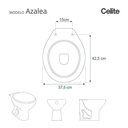 Ver imagem 5 de Assento Sanitário Azaléa Pergamon (bege Claro) para Vaso Celite