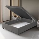 Ver imagem 7 de Conjunto Colchão Mola Ensacada e Base Box Baú Casal 65x138cm Eros Yescasa Cinza