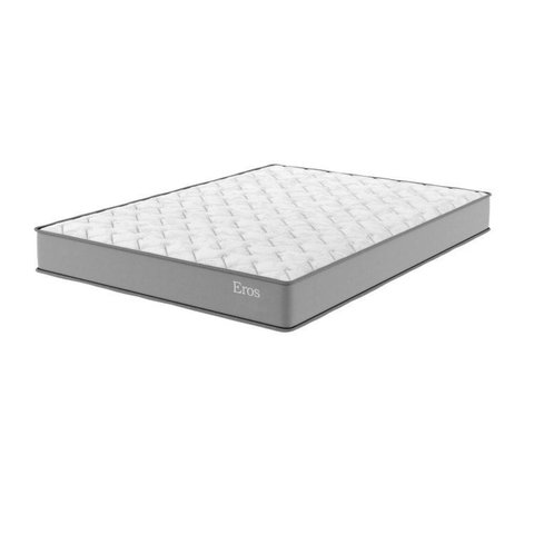 Conjunto Colchão Mola Ensacada e Base Box Baú Casal 65x138cm Eros Yescasa Cinza