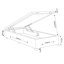 Ver imagem 5 de Conjunto Colchão Mola Ensacada e Base Box Baú Casal 65x138cm Eros Yescasa Cinza