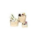 Ver imagem 2 de Trio de Cachepots em Algodão Cru Lisos para Banheiro e Cozinha, Conjunto de 2