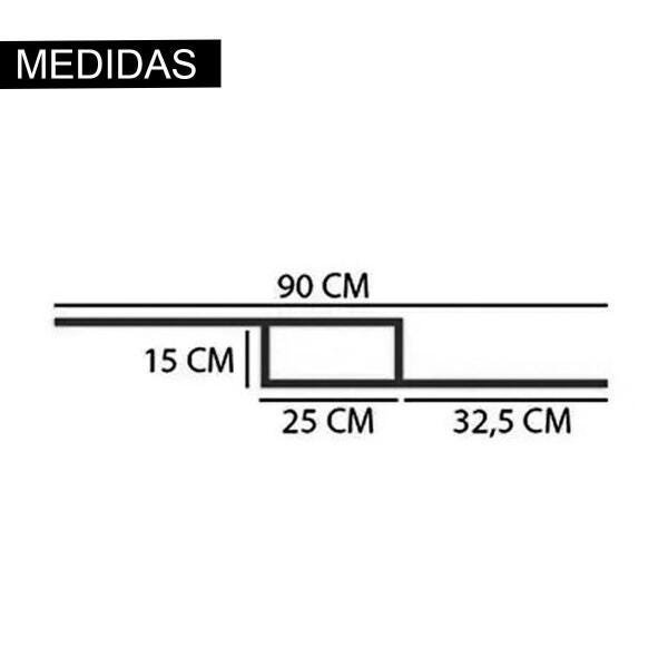 Rack para TV Suspenso para Quartos Salas Livros Decoração - 4