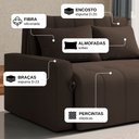 Ver mais imagens de Sofá Cama Compacto 2 Lugares 1,38 Larg Amora New Matrix Cor:Suede Marrom