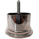 Ver imagem 3 de Kit 8 Pés Plástico Cromado Redondo Rosqueável 4 Cm P01 Sofá Poltrona - Inoviza