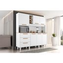 Ver imagem 3 de Armário para Cozinha Kit Max 181 Cm 6 Portas 3 Gavetas Branco Fosco Brilho - Zanzini