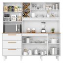 Ver imagem 2 de Armário para Cozinha Kit Max 181 Cm 6 Portas 3 Gavetas Branco Fosco Brilho - Zanzini