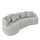 Ver imagem 5 de Sofá Living Decorativo Salinas 4 ou Mais Lugares com Almofadas 290cm Modulado Bouclê Cinza G33- Gran