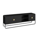 Ver imagem 2 de Rack Orgânico para TV até 65 Polegadas 180cm 2 Portas 2 Gavetas Metal Luna